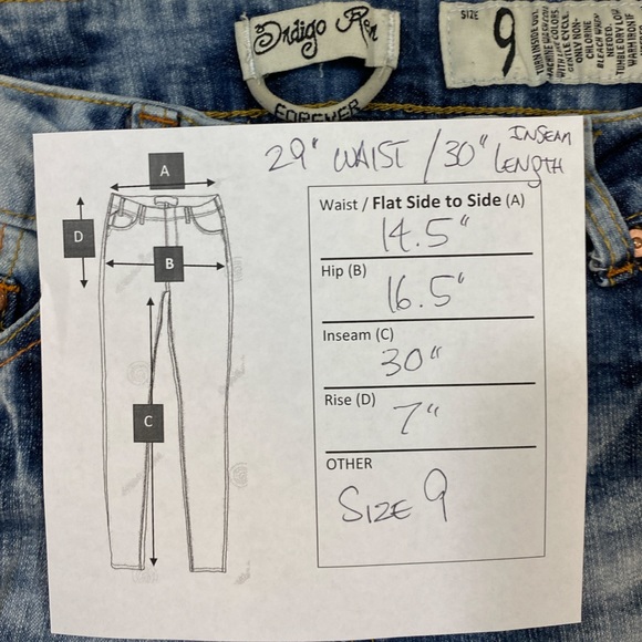 Indigo Rein Perfectly Distressed Destroyed Jeans - Size 9 - Picture 10 of 11